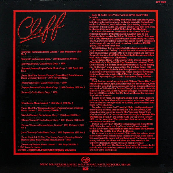 Cliff Richard : Rock On With Cliff (LP, Comp, Mono)