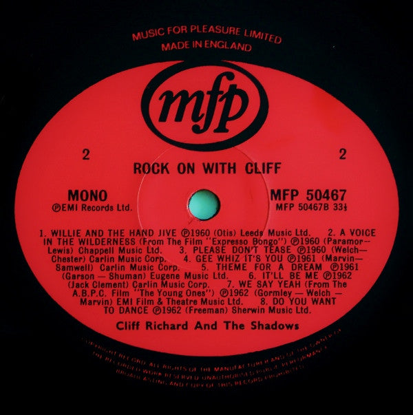 Cliff Richard : Rock On With Cliff (LP, Comp, Mono)