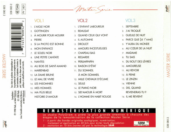 Barbara (5) : Master Serie Vol. 1, 2 & 3 (3xCD, Comp, RE)