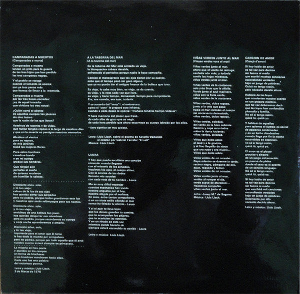 Lluis Llach : Campanades A Morts (LP, Album)