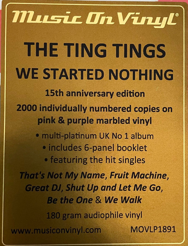 The Ting Tings : We Started Nothing (LP, Album, Ltd, RE, RP, Pin)
