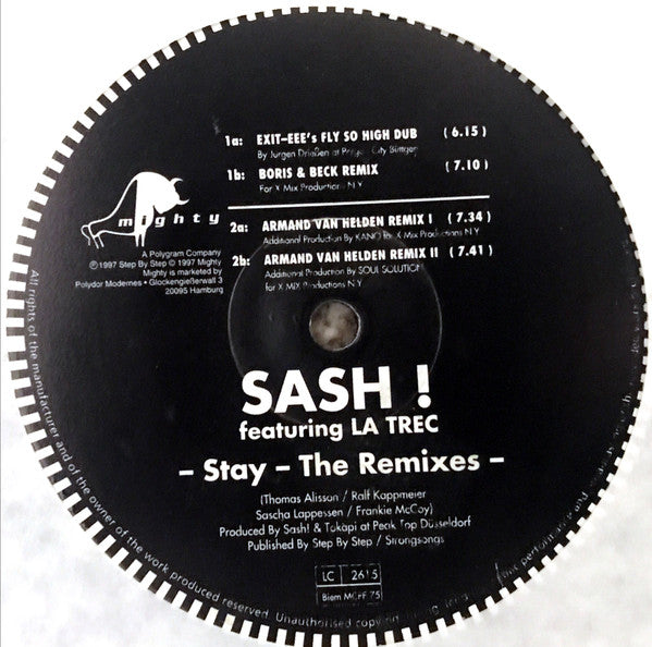 Sash !* Featuring La Trec : Stay - The Remixes (12")