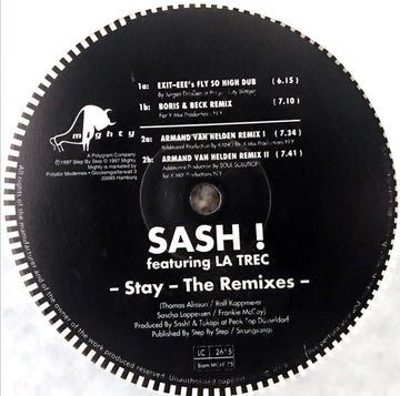 Sash !* Featuring La Trec : Stay - The Remixes (12")