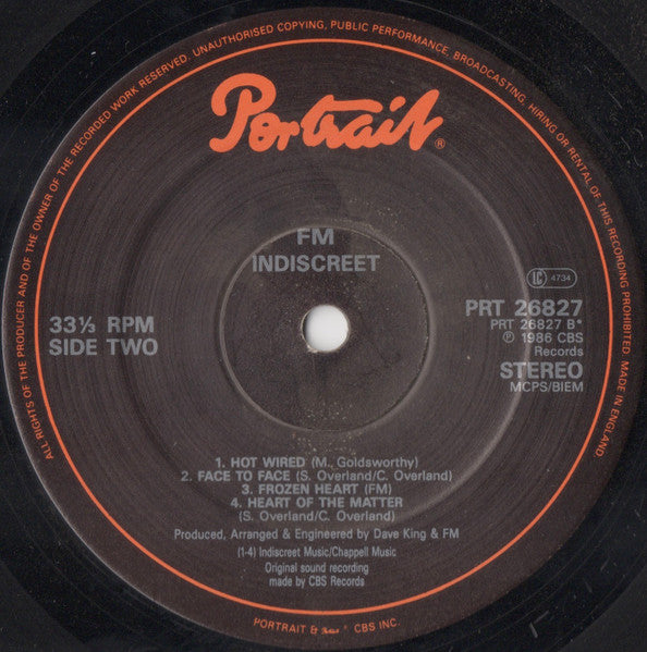 FM (6) : Indiscreet (LP, Album)