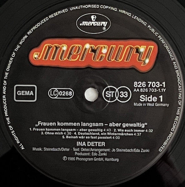 Ina Deter : Frauen Kommen Langsam – Aber Gewaltig (LP, Album)