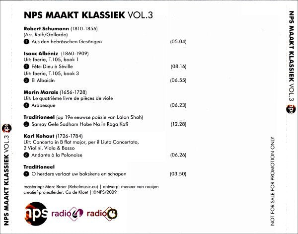 Various : NPS Maakt Klassiek Vol. 3 (CD, Comp, Promo)