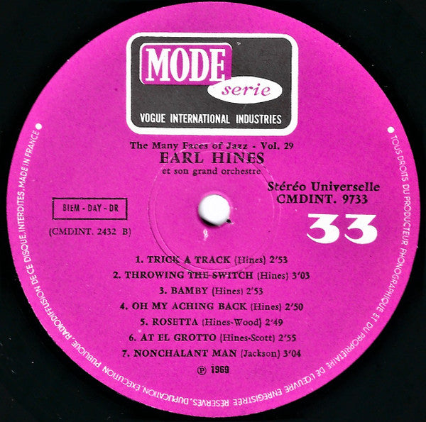 Earl Hines And His Orchestra : The Many Faces Of Jazz Vol.29 (LP, Comp)