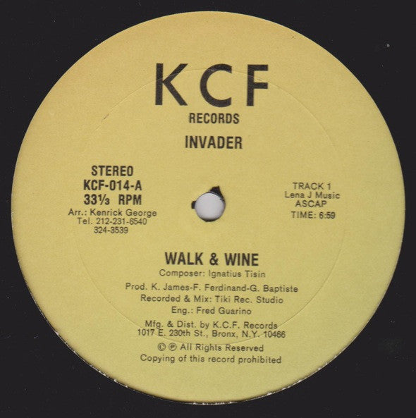 Invader (7) : Walk And Wine (12")