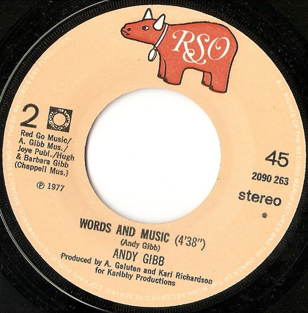 Andy Gibb : Love Is Thicker Than Water (7", Single)