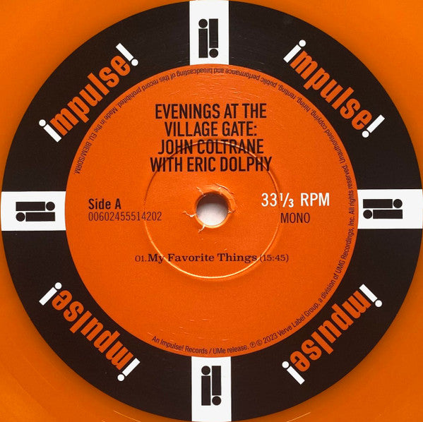 John Coltrane With Eric Dolphy : Evenings At The Village Gate (2xLP, Album, Mono, Ltd, Ora)