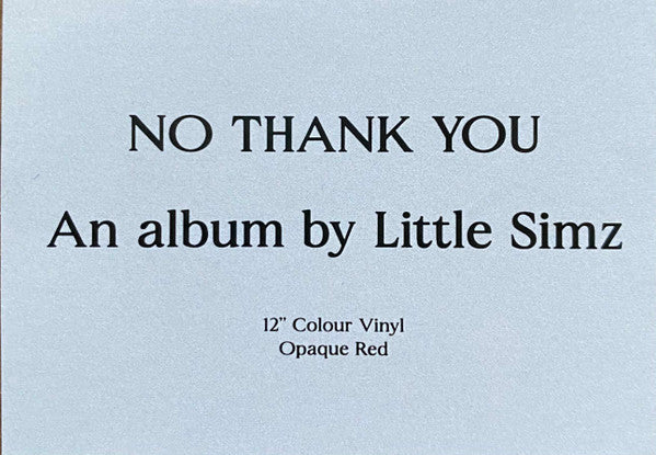 Little Simz : No Thank You (2xLP, Album, Ltd, Red)