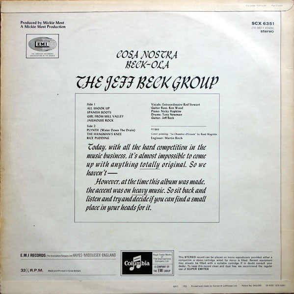 Jeff Beck Group : Beck-Ola (LP, Album)