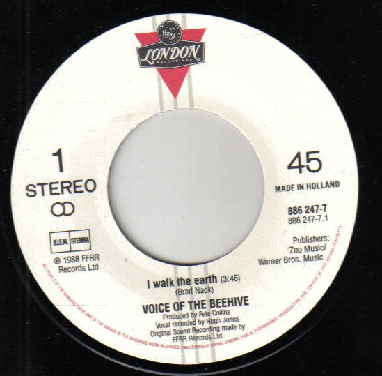 Voice Of The Beehive : I Walk The Earth (7", Single)