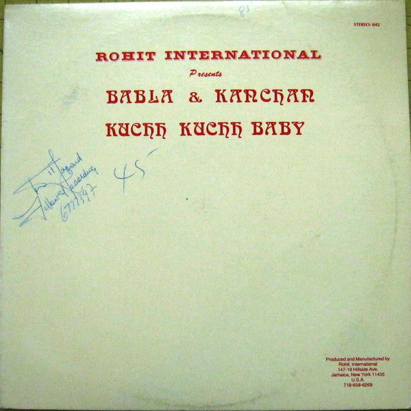 Babla & Kanchan : Kuchh Kuchh Baby (12")