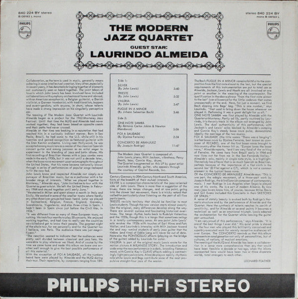 The Modern Jazz Quartet Guest Star Laurindo Almeida : The Modern Jazz Quartet Guest Star Laurindo Almeida (LP, Album)
