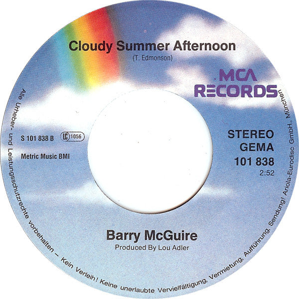 Barry McGuire : Eve Of Destruction / Cloudy Summer Afternoon (7", Single)