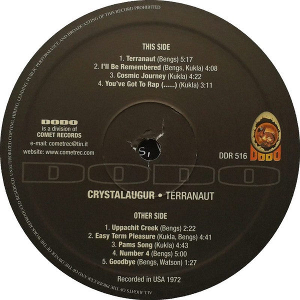 Crystalaugur : Terranaut (LP, Album, RE)