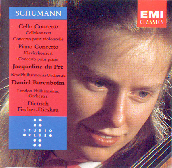 Robert Schumann, Jacqueline Du Pré, New Philharmonia Orchestra, Daniel Barenboim, London Philharmonic Orchestra, Dietrich Fischer-Dieskau : Cello Concerto / Piano Concerto (CD, Comp, RM)