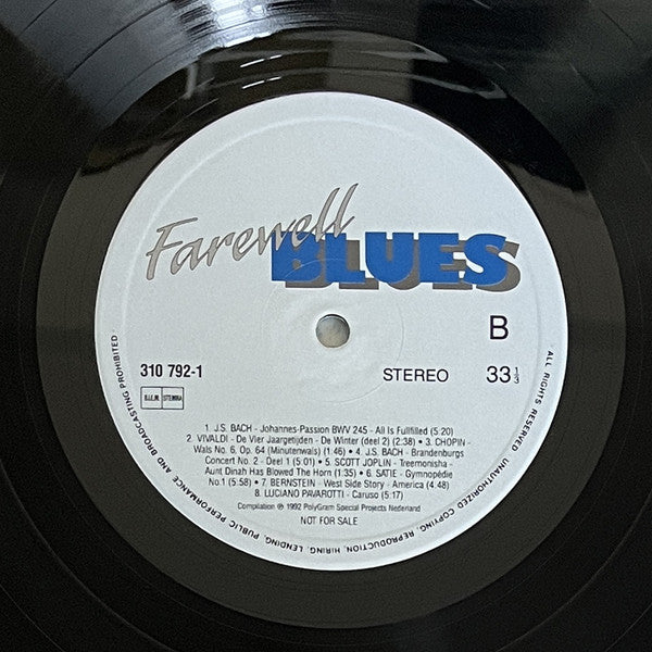 Various : Farewell Blues (LP, Comp, Promo)