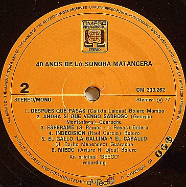 La Sonora Matancera : Sonora Matancera II (LP, Comp)
