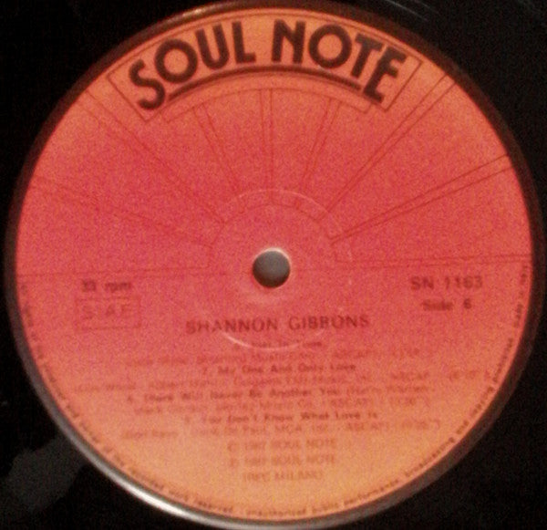 Shannon Gibbons : Shannon Gibbons (LP, Album)