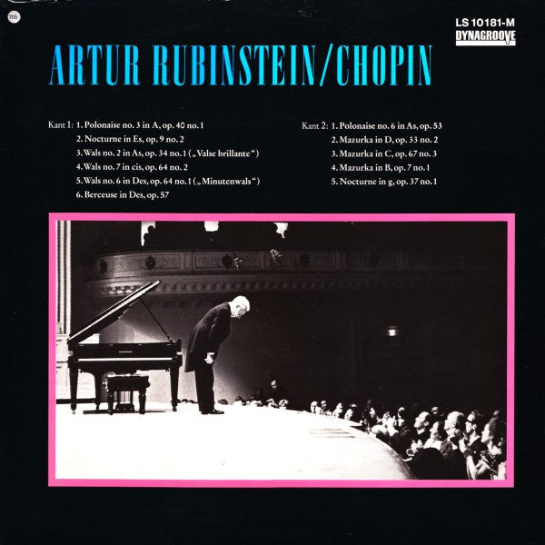 Arthur Rubinstein / Frédéric Chopin : Rubinstein / Chopin (LP)