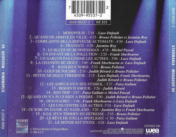 Michel Berger & Luc Plamondon : Starmania (Mogador 94) (CD, Album)