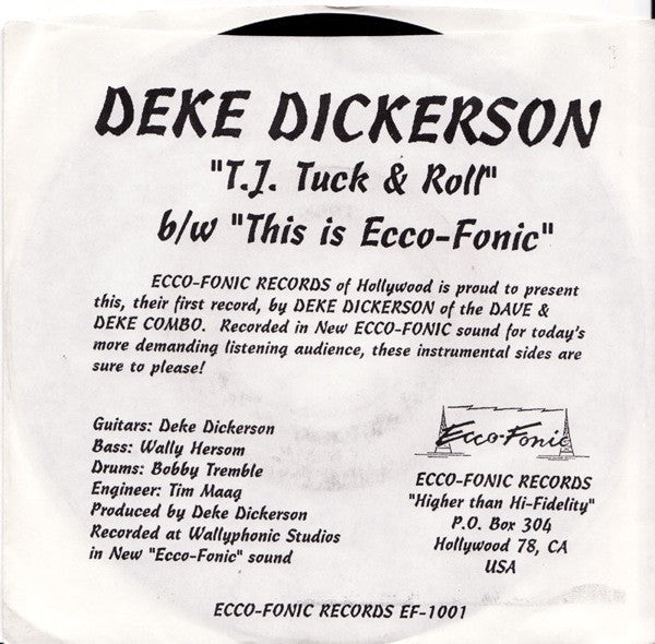 Deke Dickerson : T.J. Tuck & Roll (7")