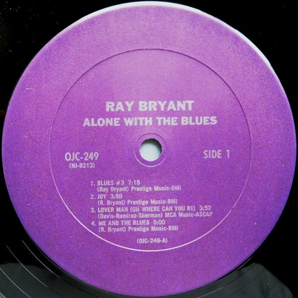 Ray Bryant : Alone With The Blues (LP, Album, Mono, RE, Car)