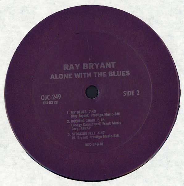Ray Bryant : Alone With The Blues (LP, Album, Mono, RE, Car)