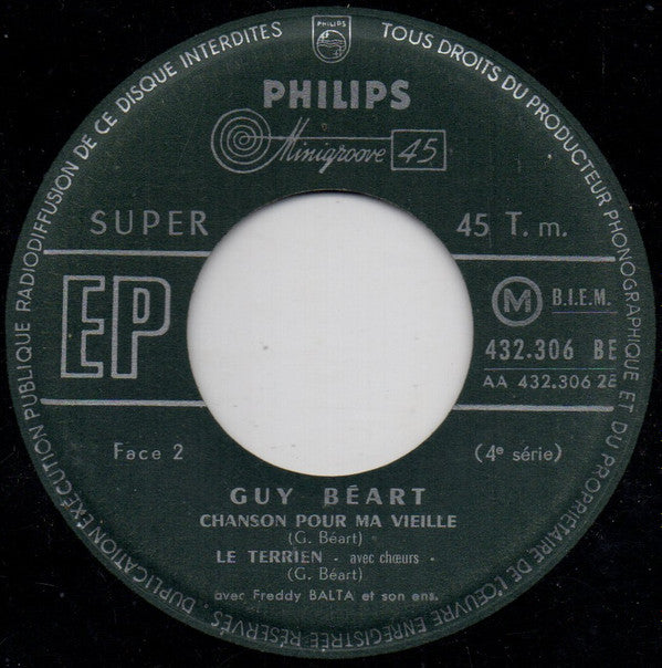 Guy Béart Avec Freddy Balta Et Son Ensemble : Moitié Toi, Moitié Moi (7", EP, RE)