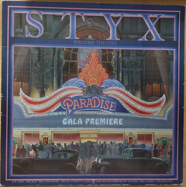 Styx : Paradise Theatre (LP, Album, Etch, M/Print, Gat)