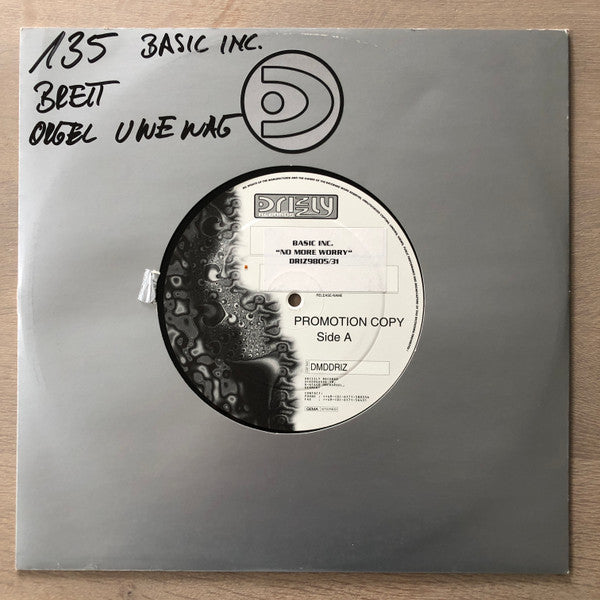 Basic Inc. : No More Worry (12", Promo, Sti)