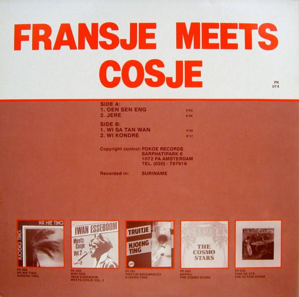 Frans Abori Meets Cosje : Fransje Meets Cosje (12")