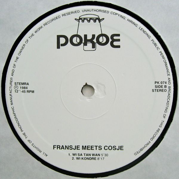 Frans Abori Meets Cosje : Fransje Meets Cosje (12")