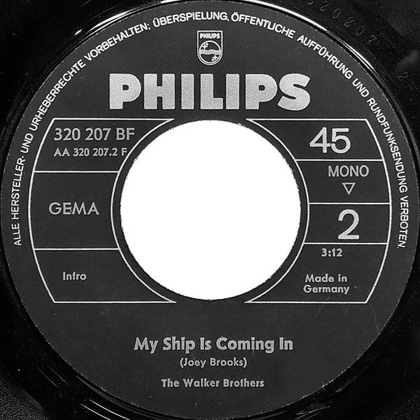 The Walker Brothers : Land Of 1000 Dances / My Ship Is Coming In (7", Single, Mono)