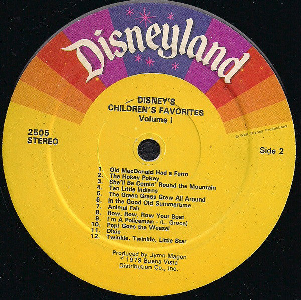Larry Groce And The Disneyland Children's Sing-Along Chorus : Disney's Children's Favorites Volume I (LP, Kee)