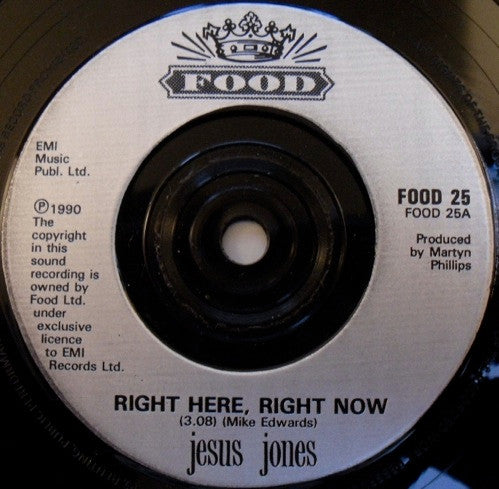 Jesus Jones : Right Here, Right Now (7", Maxi, Sil)