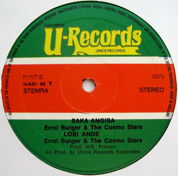 Errol Burger & Cosmo Stars : Na Tja Mi Lobi Go (12", Maxi)