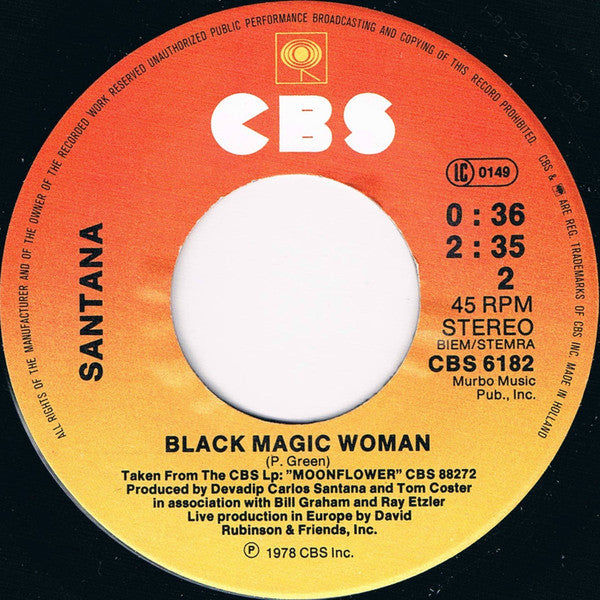 Santana : I'll Be Waiting (7", Single)