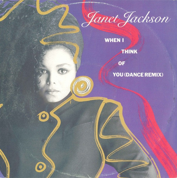 Janet Jackson : When I Think Of You (Dance Remix) (12", Single, Whi)