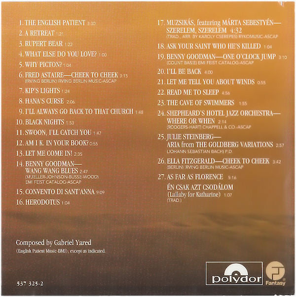 Gabriel Yared, The Academy Of St. Martin-in-the-Fields : The English Patient (Original Soundtrack Recording) (CD, Album)