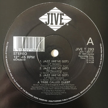 A Tribe Called Quest : Jazz (We've Got) (12", RE)