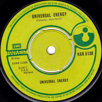 Universal Energy : Universal Energy (7", Single)