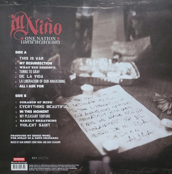 Ill Niño : One Nation Underground (LP, Album, Ltd, Num, RE, Red)