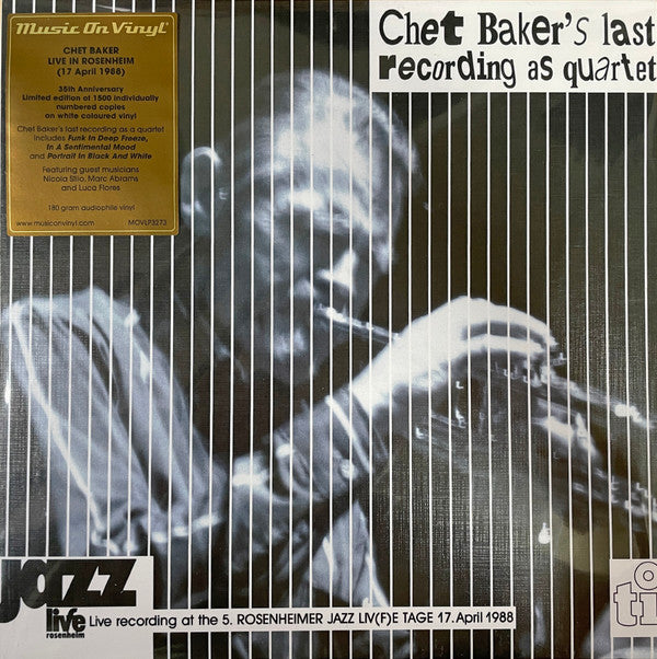 Chet Baker : Chet Baker's Last Recording As Quartet (2xLP, Album, Ltd, Num, RE, Whi)