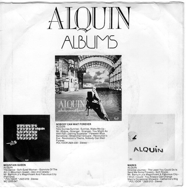Alquin : Wheelchair Groupie (7", Single)