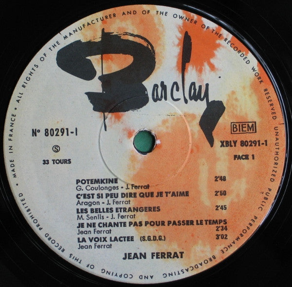 Jean Ferrat : Jean Ferrat (LP, Album)