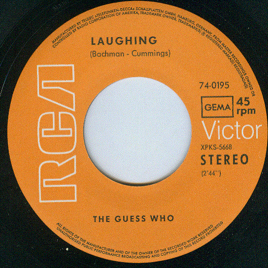 The Guess Who : Laughing / Undun (7", Single)