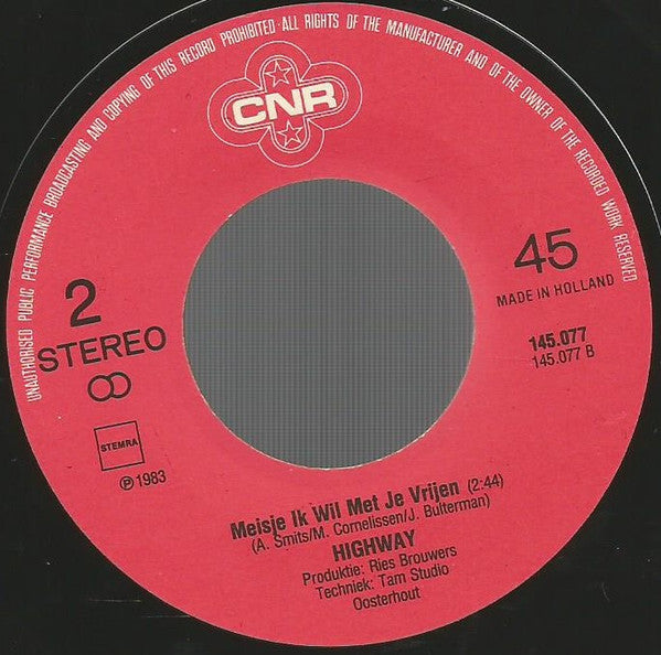 Highway (3) : Sugar Sugar Baby (7", Single)